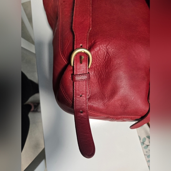 Vintage Coach Backpack Soho #4134 Red Leather - Picture 12 of 16